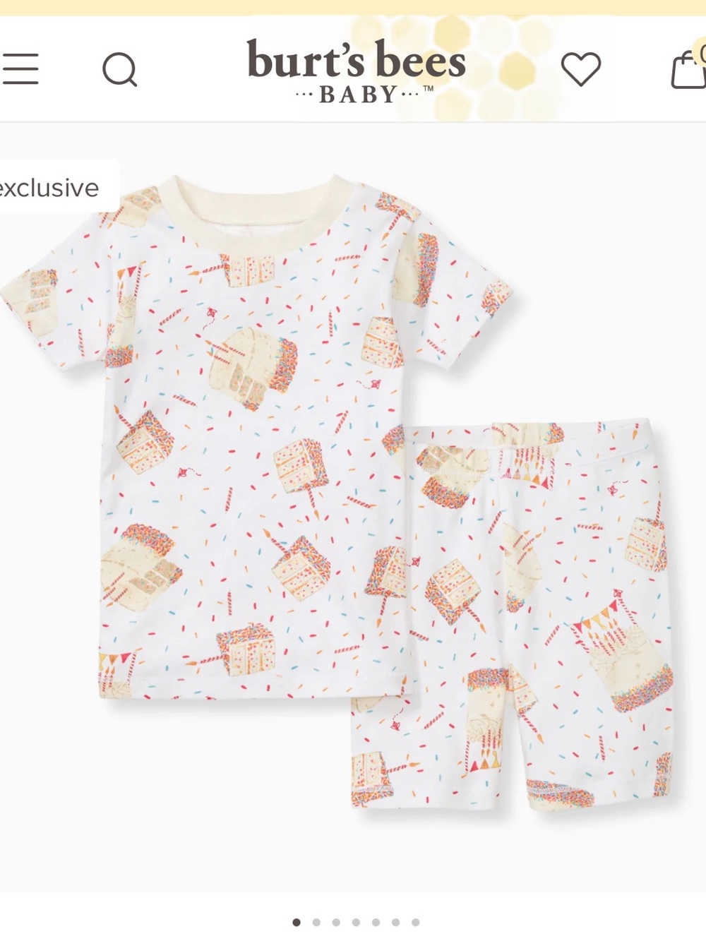 NWT Burt's Bees Baby Birthday Pajamas